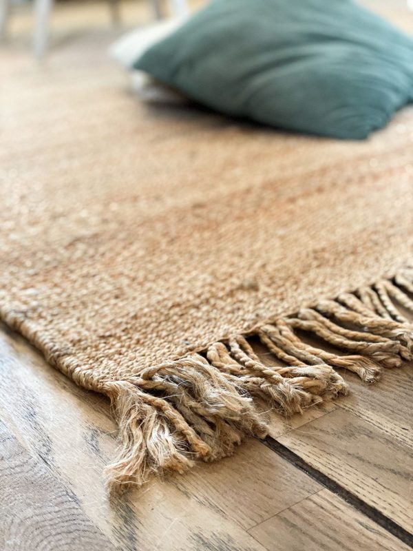 fringed coconut fiber carpet