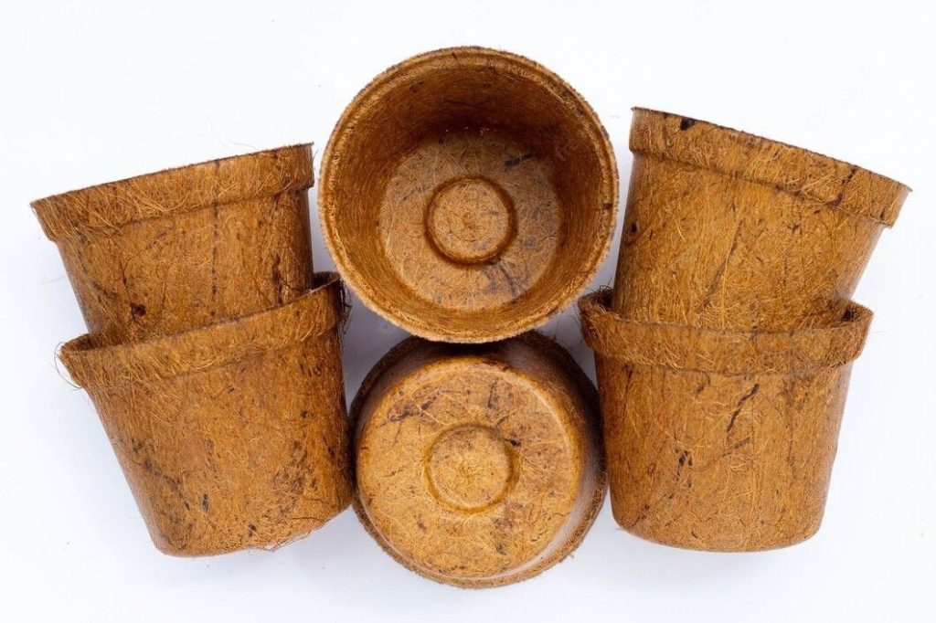 Coir pots made in Vietnam